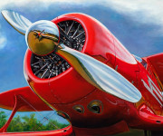 Airplane Art Print|Rhapsody in Red