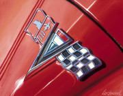 Chevrolet Car Art Print|Corvette Logo