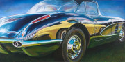 Corvette Car Art Print|Dream Cruisin'