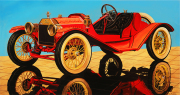 Ford Car Art Print|Model T for Two