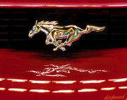 Ford Car Art Print| Mustang Logo
