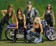 Motorcycle Art Print|Self Portrait with Babes