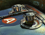 Bugatti Car Art Print|Bugatti Twin Gas Caps
