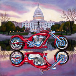 Motorcycle Art Print|Capitol Chopper