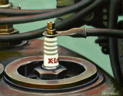 Car Art Print|Vintage Spark Plug