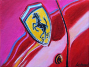 Ferrari Car Art Print|Ferrari Badge