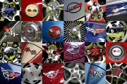 Corvette Car Art Print|Corvette Wheels-Logos