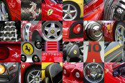 Ferrari Car Art Print|Ferrari Wheels-Logos