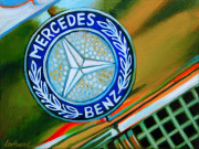 Merceds Benz Car Art Print|Mercedes Badge