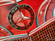 Mercedes Car Art Print|Mercedes Emblem