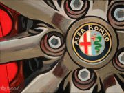 Alfa Romeo Car Art Print|Alfa Wheel