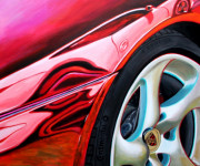 Porsche Car Art Print|Porsche on the Lawn