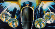 Jaguar Car Art Print|XK120 at Cobble Beach